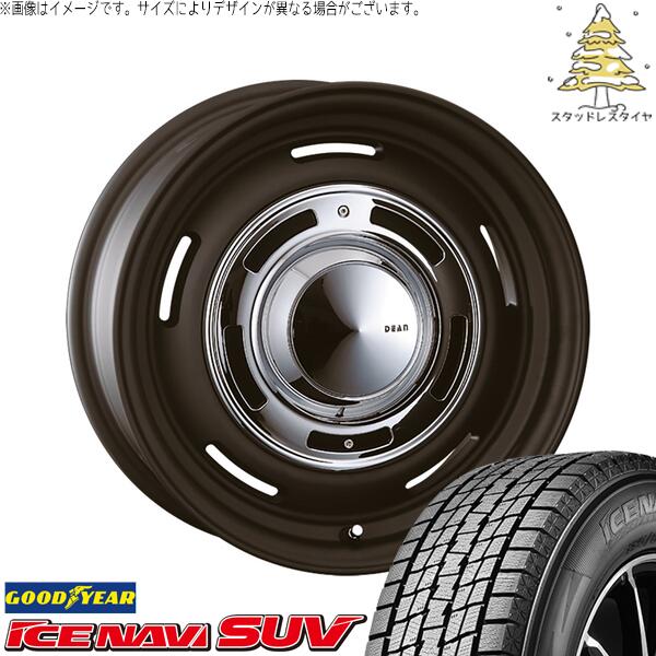 グッドイヤー アイスナビ SUV (ICENAVI SUV) 245/60R18 ＋ ディーン クロスカントリー マットブラック 18インチ 8J +35 5H114.3P スタッドレス・ホイール4本セット。1枚目。