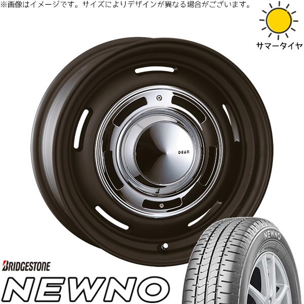ブリヂストン ニューノ 165/60R14 ＋ ディーン クロスカントリー マットブラック 14インチ 4.5J +43 4H100P サマー・ホイール4本セット。1枚目。
