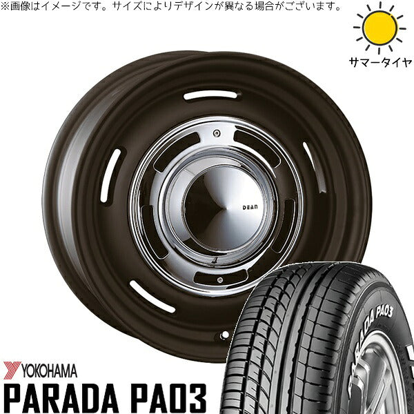 ヨコハマタイヤ パラダ PA03 225/50R18 ＋ ディーン クロスカントリー マットブラック 18インチ 8J +35 5H114.3P サマー・ホイール4本セット。1枚目。