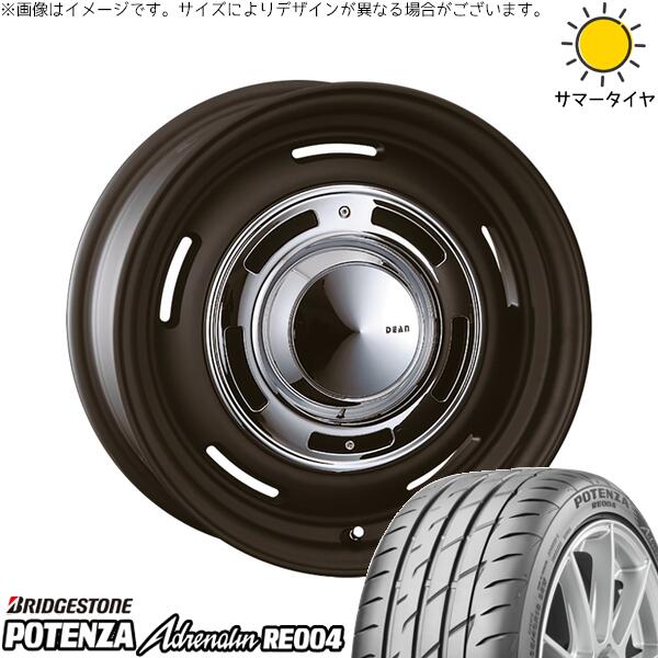 ブリヂストン ポテンザ アドレナリン RE004 225/40R18 ＋ ディーン クロスカントリー マットブラック 18インチ 8J +35 5H114.3P サマー・ホイール4本セット。1枚目。