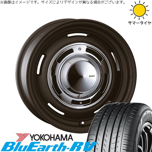 ヨコハマタイヤ ブルーアース RV03 165/65R15 ＋ ディーン クロスカントリー マットブラック 15インチ 4.5J +43 4H100P サマー・ホイール4本セット。1枚目。