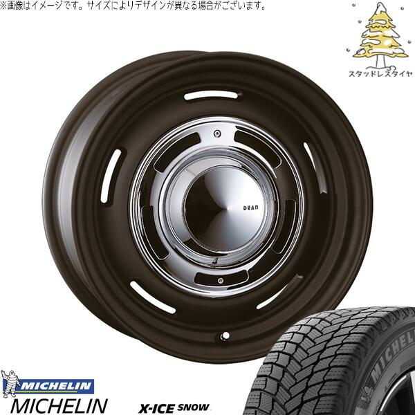 ミシュラン エックスアイス スノー (X-ICE SNOW) 225/45R18 ＋ ディーン クロスカントリー マットブラック 18インチ 8J +35 5H114.3P スタッドレス・ホイール4本セット。1枚目。