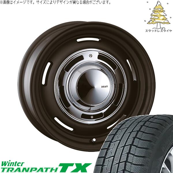 トーヨータイヤ ウィンタートランパス TX 205/55R16 ＋ ディーン クロスカントリー マットブラック 16インチ 6.5J +43 5H100P スタッドレス・ホイール4本セット。1枚目。