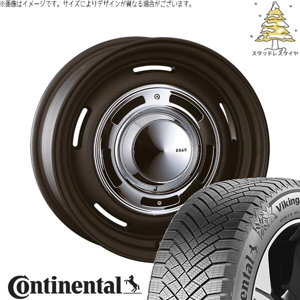 コンチネンタル バイキングコンタクト エイト (VikingContact8) 215/45R17 ＋ ディーン クロスカントリー マットブラック 17インチ 7.0J +40 5H100P スタッドレス・ホイール4本セット。1枚目。