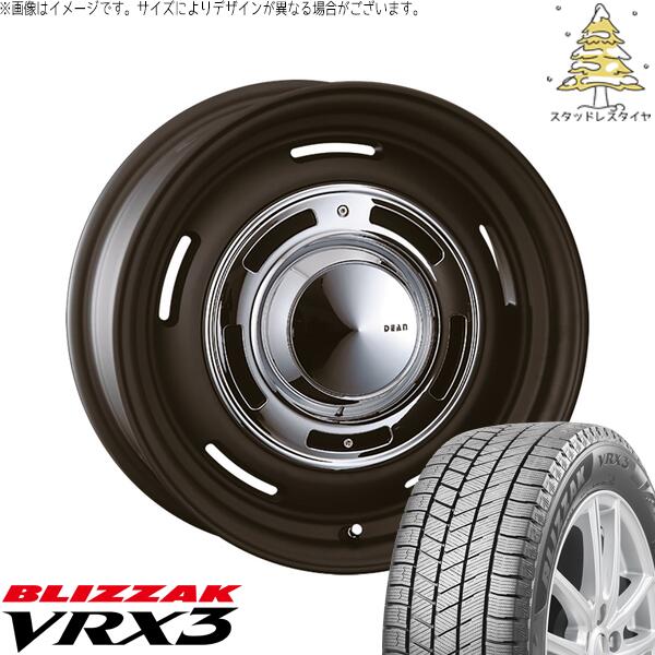 ブリヂストン ブリザック VRX3 (BLIZZAK VRX3) 205/60R16 ＋ ディーン クロスカントリー マットブラック 16インチ 6.5J +43 5H100P スタッドレス・ホイール4本セット。1枚目。