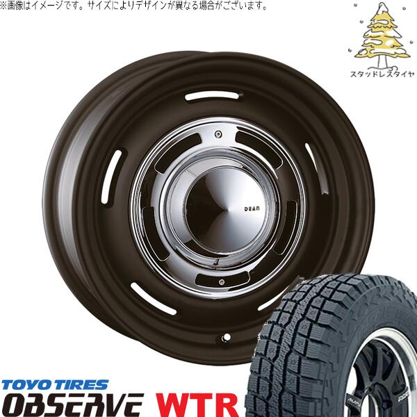 トーヨータイヤ オブザーブ W/T-R (OBSERVE WTR) 185/85R16 ＋ ディーン クロスカントリー マットブラック 16インチ 5.5J +20 5H139.7P スタッドレス・ホイール4本セット。1枚目。
