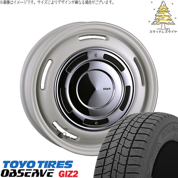 トーヨータイヤ OBSERVE 175/65R15 ＋ ディーン クロスカントリー マーガレットホワイト 15インチ 6J +32 4H100P スタッドレス・ホイール4本セット。1枚目。
