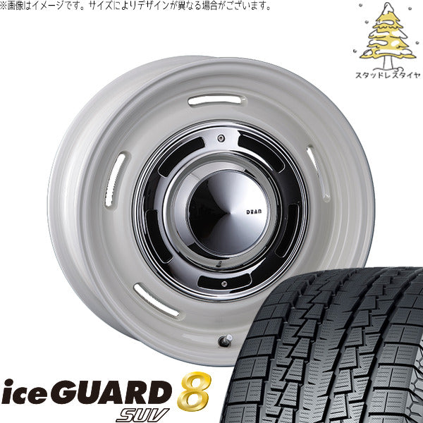 ヨコハマタイヤ アイスガード8 SUV 215/70R16 ＋ ディーン クロスカントリー マーガレットホワイト 16インチ 5.5J +20 5H139.7P スタッドレス・ホイール4本セット。1枚目。