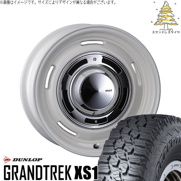 ダンロップ グラントレック XS1 215/70R16 ＋ ディーン クロスカントリー マーガレットホワイト 16インチ 5.5J +20 5H139.7P スタッドレス・ホイール4本セット。1枚目。