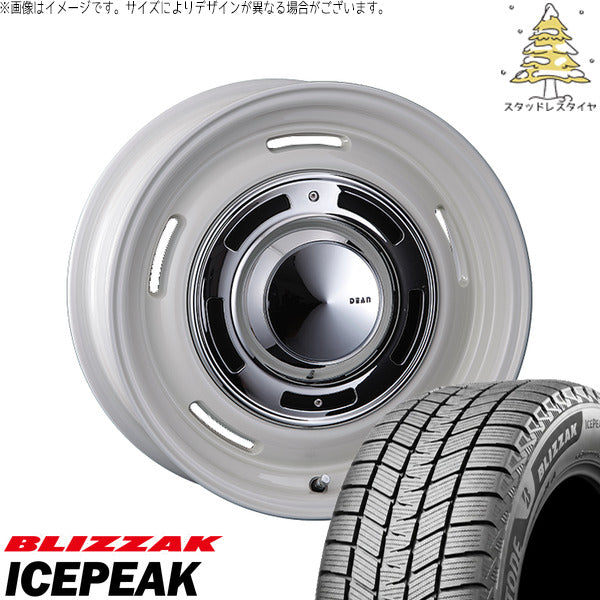 ブリヂストン ブリザック ICEPEAK 265/65R18 ＋ ディーン クロスカントリー マーガレットホワイト 18インチ 8J +52 6H139.7P スタッドレス・ホイール4本セット。1枚目。