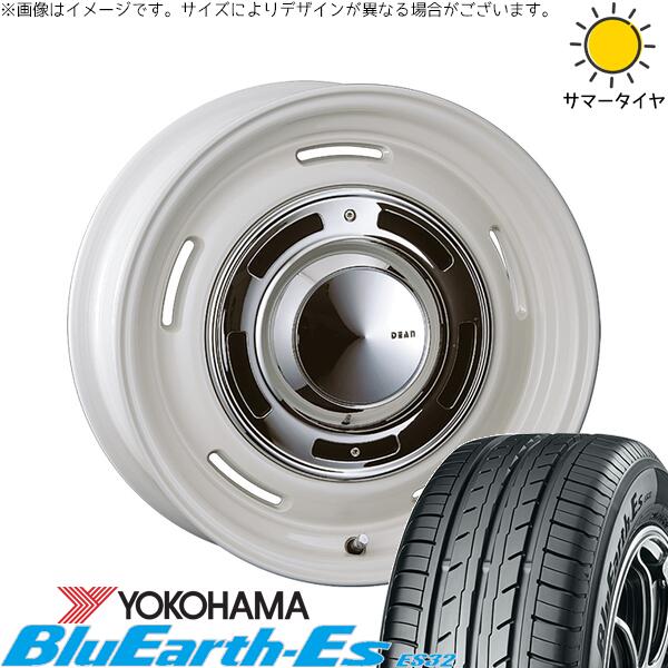 ヨコハマタイヤ ブルーアース ES32 205/60R16 ＋ ディーン クロスカントリー マーガレットホワイト 16インチ 6.5J +43 5H100P サマー・ホイール4本セット。1枚目。