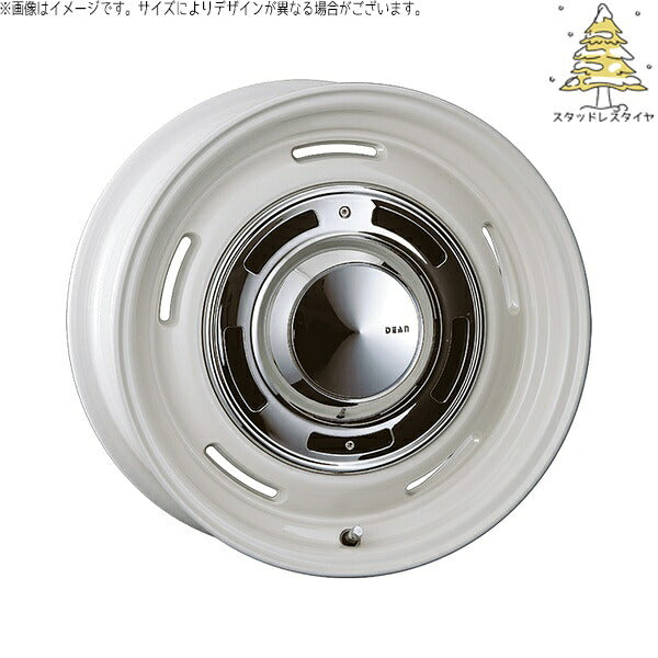 輸入スタッドレスタイヤ（銘柄指定不可） 205/60R16 ＋ ディーン クロスカントリー マーガレットホワイト 16インチ 6.5J +38 5H100P ホイール4本セット。1枚目。