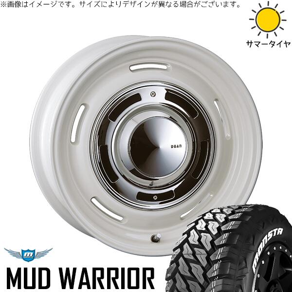 モンスタタイヤ マッドウォーリア 215/70R16 ＋ ディーン クロスカントリー マーガレットホワイト 16インチ 6.5J +43 5H100P サマー・ホイール4本セット。1枚目。