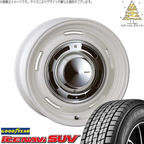 グッドイヤー アイスナビ SUV (ICENAVI SUV) 215/70R16 ＋ ディーン クロスカントリー マーガレットホワイト 16インチ 6.5J +38 5H100P スタッドレス・ホイール4本セット。1枚目。