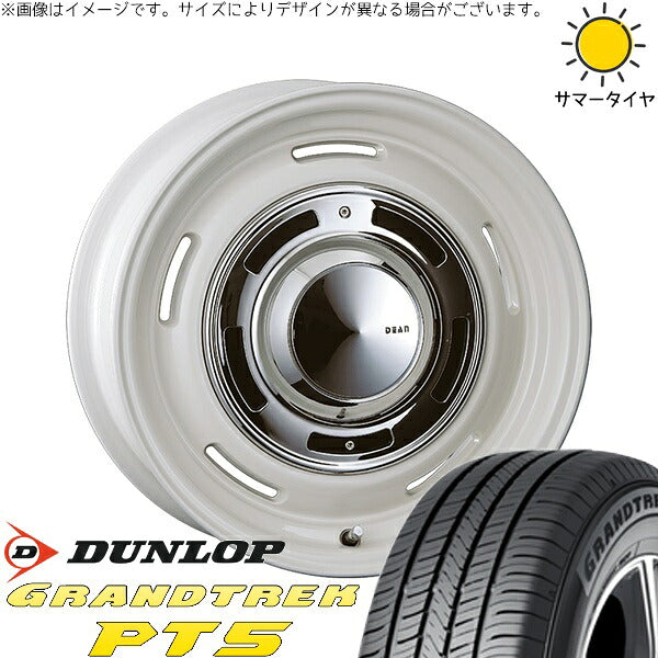 ダンロップ グラントレック PT5 215/65R16 ＋ ディーン クロスカントリー マーガレットホワイト 16インチ 6.5J +43 5H100P サマー・ホイール4本セット。1枚目。