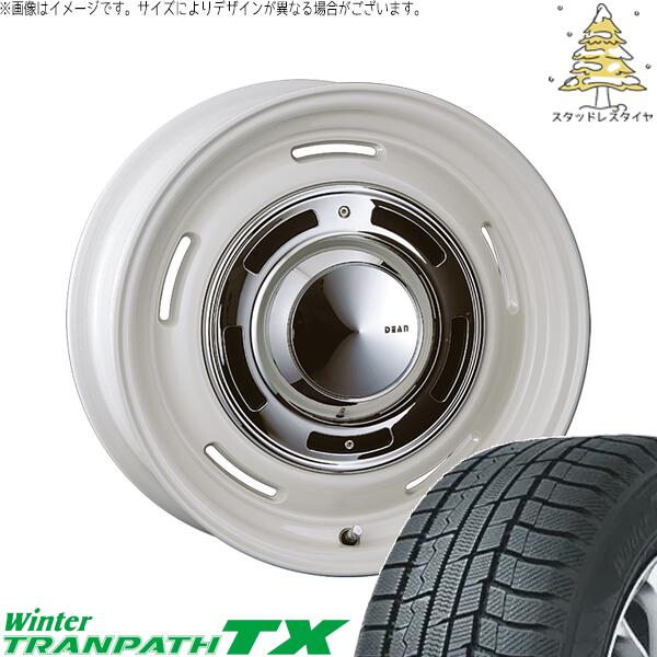 トーヨータイヤ ウィンタートランパス TX (WinterTRANPATH TX) 165/65R14 ＋ ディーン クロスカントリー マーガレットホワイト 14インチ 4.5J +43 4H100P スタッドレス・ホイール4本セット。1枚目。