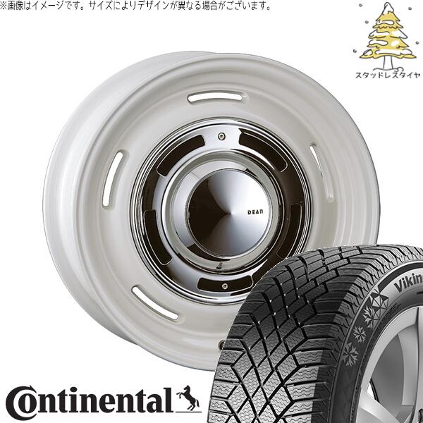 コンチネンタル バイキングコンタクト7 175/65R15 ＋ ディーン クロスカントリー マーガレットホワイト 15インチ 4.5J +43 4H100P スタッドレス・ホイール4本セット。1枚目。
