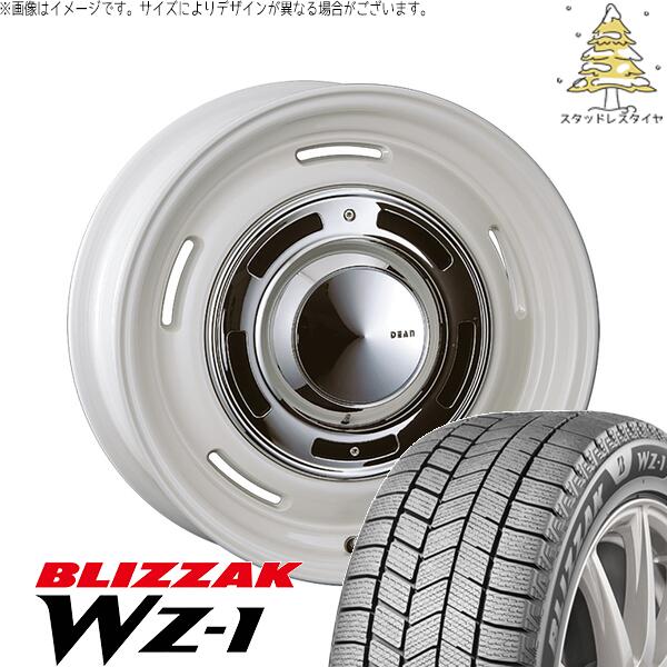 ブリヂストン ブリザック WZ-1 215/65R16 ＋ ディーン クロスカントリー マーガレットホワイト 16インチ 6.5J +43 5H100P スタッドレス・ホイール4本セット。1枚目。
