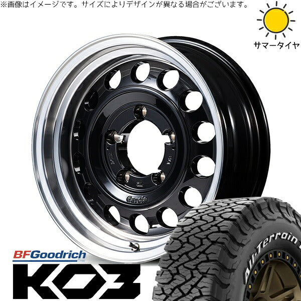 BFグッドリッチ オールテレーン T/A Ko3 (All-Terrain T/A Ko3) 225/75R16 ＋ MIDホイール ガルシア シスコ タイプ2 ブラック/リムポリッシュ 16インチ 5.5J +20 5H139.7P オールシーズン・ホイール4本セット。1枚目。
