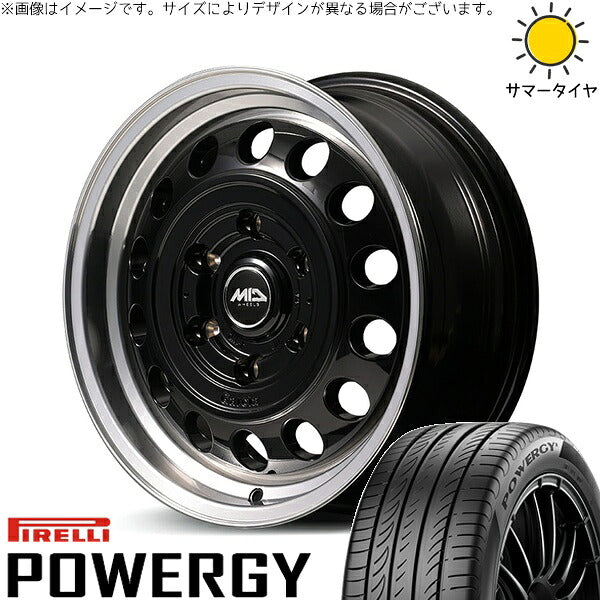 ピレリ パワジー 215/65R16 ＋ MIDホイール ガルシア シスコ タイプ2 ブラックリムポリッシュ 16インチ 6.5J +38 6H139.7P サマー・ホイール4本セット。1枚目。