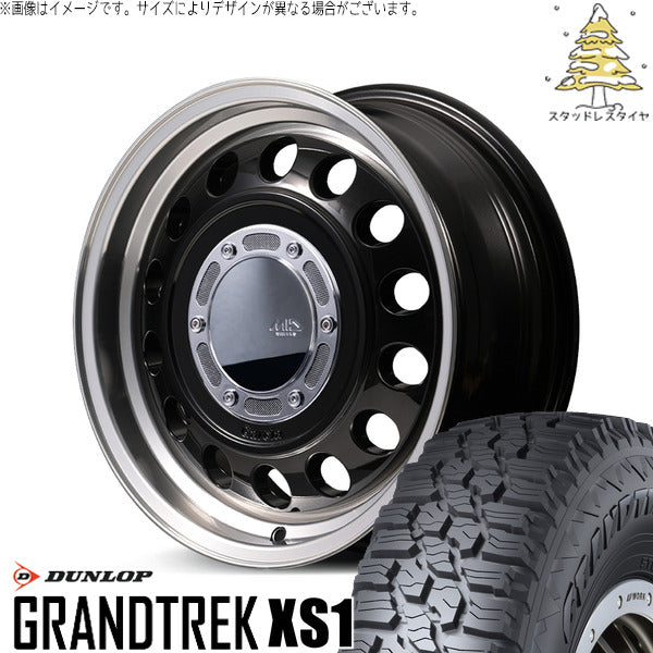 ダンロップ グラントレック XS1 215/70R16 ＋ MIDホイール ガルシア シスコ タイプ2 ブラックリムポリッシュ 16インチ 6.5J +38 6H139.7P スタッドレス・ホイール4本セット。1枚目。