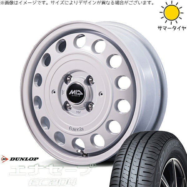 ダンロップ エナセーブ EC204 165/65R14 ＋ MIDホイール ガルシア シスコ タイプ2 オールドイングリッシュホワイト 14インチ 4.5J +45 4H100P サマー・ホイール4本セット。1枚目。