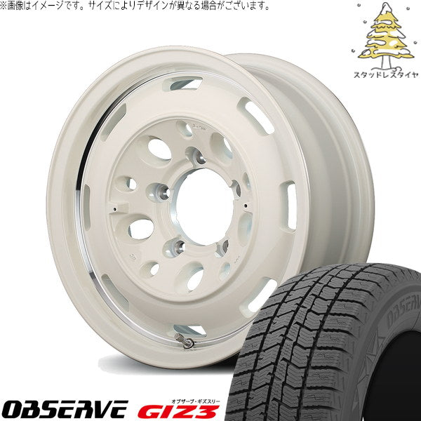 トーヨータイヤ オブザーブ GIZ3 165/55R14 ＋ MIDホイール ガルシア シスコ オールドイングリッシュ/リムヴァーレイポリッシュ 14インチ 4.5J +45 4H100P スタッドレス・ホイール4本セット。1枚目。