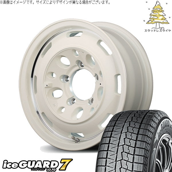 ヨコハマタイヤ アイスガードセブン IG70 165/55R14 ＋ MIDホイール ガルシア シスコ オールドイングリッシュ/リムヴァーレイポリッシュ 14インチ 4.5J +45 4H100P スタッドレス・ホイール4本セット。1枚目。