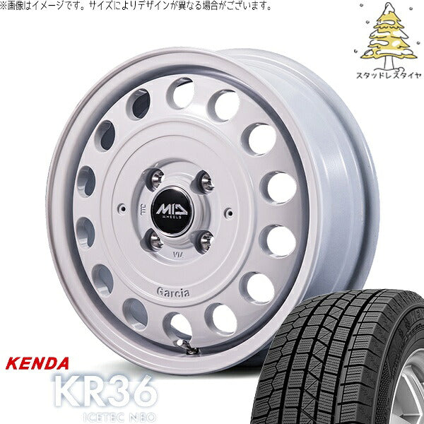 ケンダ アイステックネオ KR36 165/55R15 ＋ MIDホイール ガルシア シスコ タイプ2 オールドイングリッシュホワイト 15インチ 4.5J +45 4H100P スタッドレス・ホイール4本セット。1枚目。