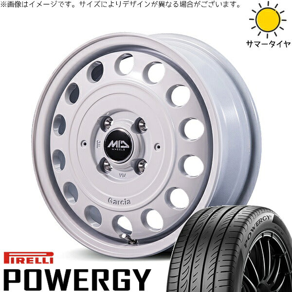 ピレリ パワジー 175/65R15 ＋ MIDホイール ガルシア シスコ タイプ2 オールドイングリッシュホワイト 15インチ 4.5J +45 4H100P サマー・ホイール4本セット。1枚目。