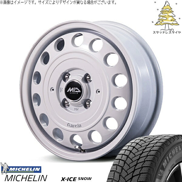 ミシュラン エックスアイス スノー 165/55R15 ＋ MIDホイール ガルシア シスコ タイプ2 オールドイングリッシュホワイト 15インチ 4.5J +45 4H100P スタッドレス・ホイール4本セット。1枚目。