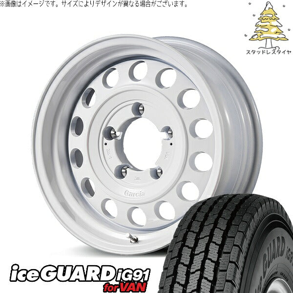 ヨコハマタイヤ アイスガード91 IG91 225/75R16 ＋ MIDホイール ガルシア シスコ タイプ2 オールドイングリッシュホワイト 16インチ 5.5J +20 5H139.7P スタッドレス・ホイール4本セット。1枚目。