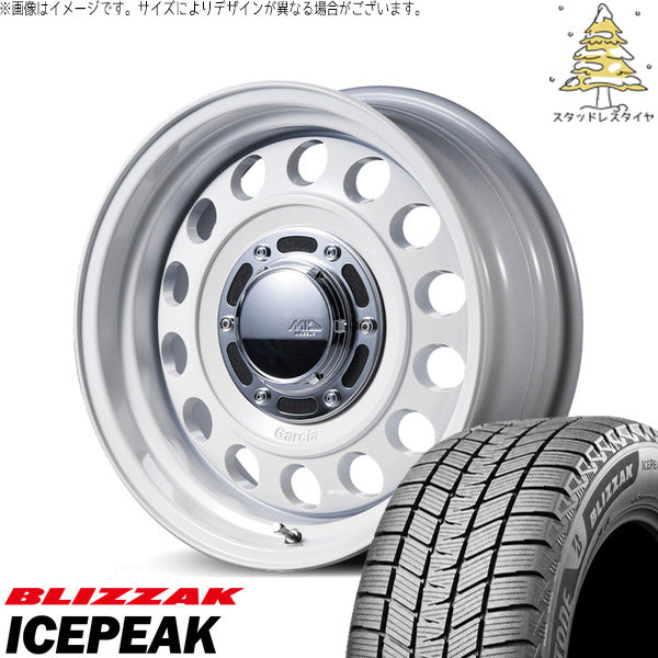 ブリヂストン ブリザック ICEPEAK 175/80R16 ＋ MIDホイール ガルシア シスコ タイプ2 オールドイングリッシュホワイト 16インチ 5.5J +20 5H139.7P スタッドレス・ホイール4本セット。1枚目。