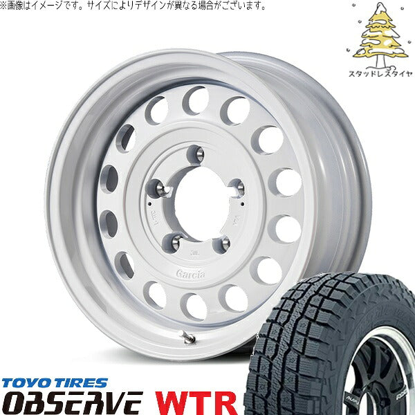 トーヨータイヤ オブザーブ W/T-R 225/70R16 ＋ MIDホイール ガルシア シスコ タイプ2 オールドイングリッシュホワイト 16インチ 6J -5 5H139.7P スタッドレス・ホイール4本セット。1枚目。