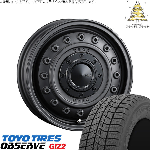 トーヨータイヤ OBSERVE 165/55R14 ＋ ディーン コロラド マットチャコールブラック 14インチ 4.5J +43 4H100P スタッドレス・ホイール4本セット。1枚目。