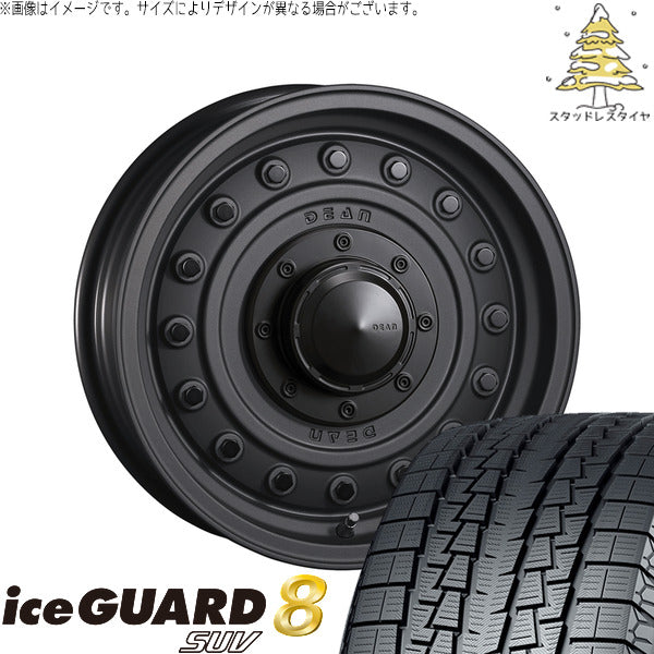 ヨコハマタイヤ アイスガード8 SUV 215/70R16 ＋ ディーン コロラド マットチャコールブラック 16インチ 5.5J +20 5H139.7P スタッドレス・ホイール4本セット。1枚目。