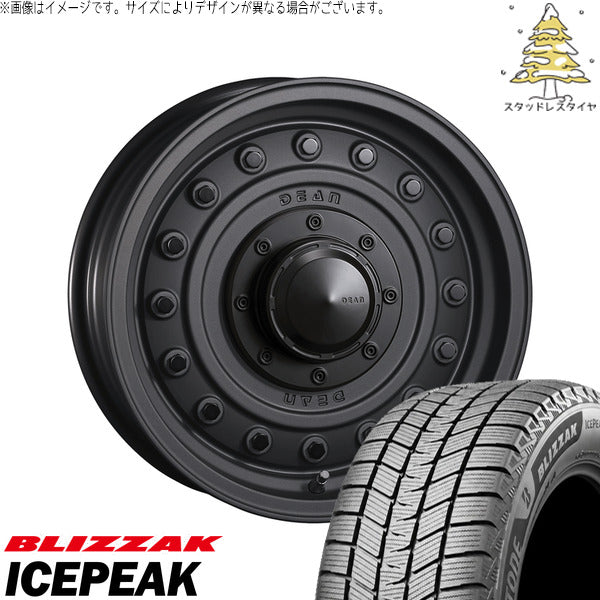 ブリヂストン ブリザック ICEPEAK 215/70R16 ＋ ディーン コロラド マットチャコールブラック 16インチ 5.5J +20 5H139.7P スタッドレス・ホイール4本セット。1枚目。