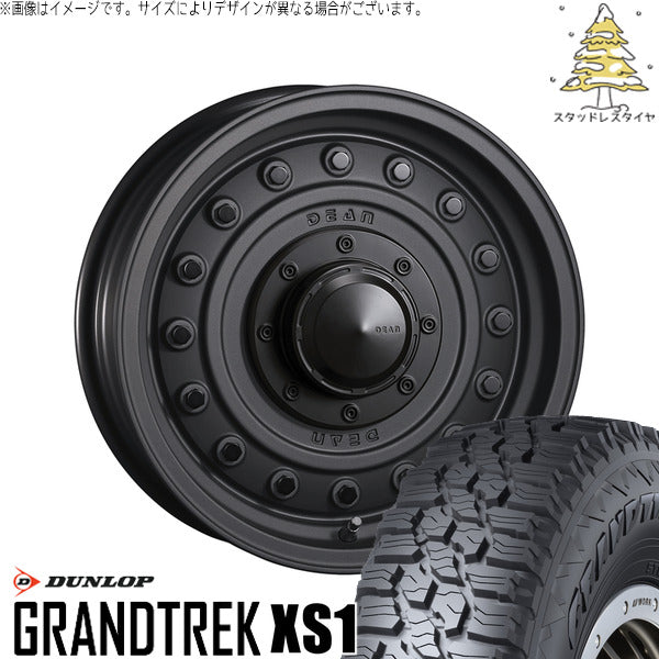 ダンロップ グラントレック XS1 185/85R16 ＋ ディーン コロラド マットチャコールブラック 16インチ 5.5J +20 5H139.7P スタッドレス・ホイール4本セット。1枚目。