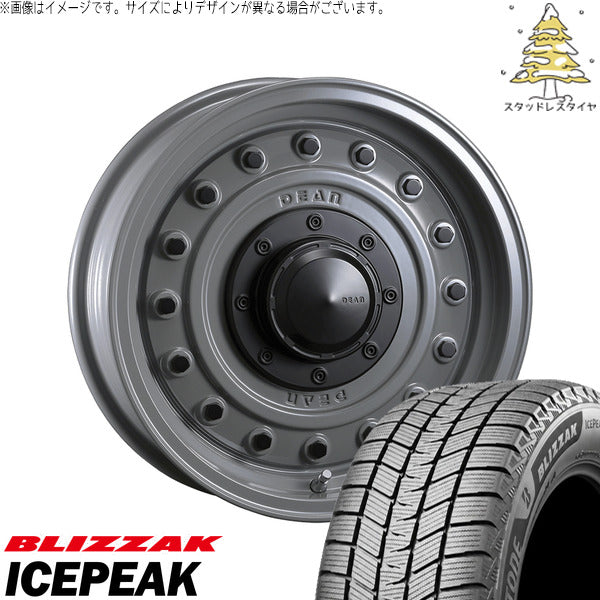 ブリヂストン ブリザック ICEPEAK 175/80R16 ＋ ディーン コロラド スティールグレー 16インチ 5.5J +20 5H139.7P スタッドレス・ホイール4本セット。1枚目。