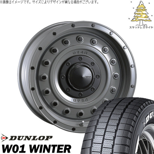 ダンロップ W01 WINTER 215/65R16 ＋ ディーン コロラド スティールグレー 16インチ 6.5J +38 6H139.7P スタッドレス・ホイール4本セット。1枚目。