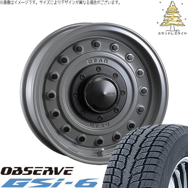 トーヨータイヤ オブザーブ Gsi-6 215/70R16 ＋ ディーン コロラド スティールグレー 16インチ 6.5J +38 6H139.7P スタッドレス・ホイール4本セット。1枚目。