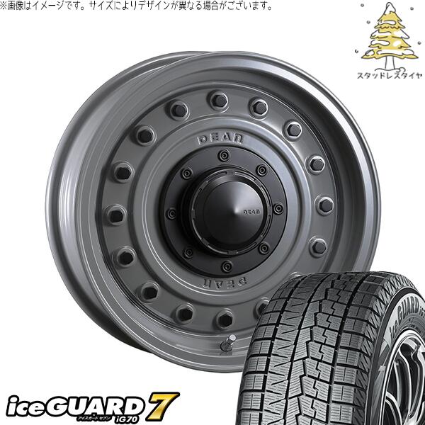 ヨコハマタイヤ アイスガード セブン (iceGUARD7 IG70) 215/65R16 ＋ ディーン コロラド スティールグレー 16インチ 7.0J +37 5H114.3P スタッドレス・ホイール4本セット。1枚目。