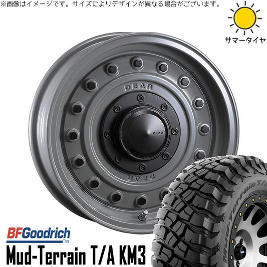 BFグッドリッチ マッドテレーン T/A KM3 255/85R16 ＋ ディーン コロラド スティールグレー 16インチ 6.5J +25 5H150P サマー・ホイール4本セット。1枚目。