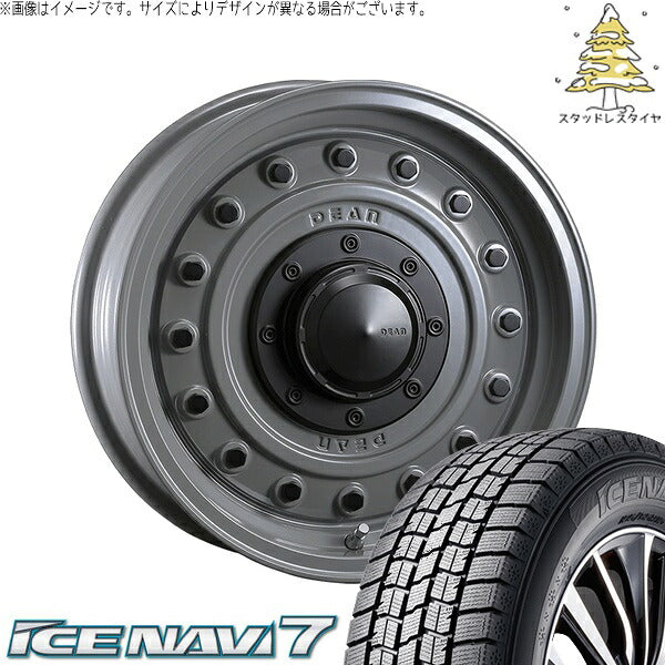 グッドイヤー アイスナビ7 165/70R14 ＋ ディーン コロラド スティールグレー 14インチ 4.5J +43 4H100P スタッドレス・ホイール4本セット。1枚目。