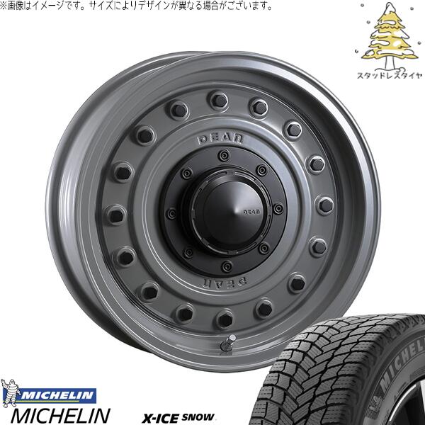 ミシュラン エックスアイス スノー (X-ICE SNOW) 215/70R16 ＋ ディーン コロラド スティールグレー 16インチ 6.5J +38 6H139.7P スタッドレス・ホイール4本セット。1枚目。