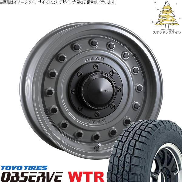 トーヨータイヤ オブザーブ W/T-R 235/85R16 ＋ ディーン コロラド スティールグレー 16インチ 6.5J +25 5H150P スタッドレス・ホイール4本セット。1枚目。