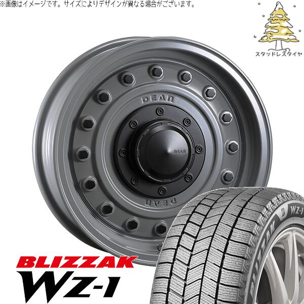 ブリヂストン ブリザック WZ-1 175/80R16 ＋ ディーン コロラド スティールグレー 16インチ 5.5J +20 5H139.7P スタッドレス・ホイール4本セット。1枚目。