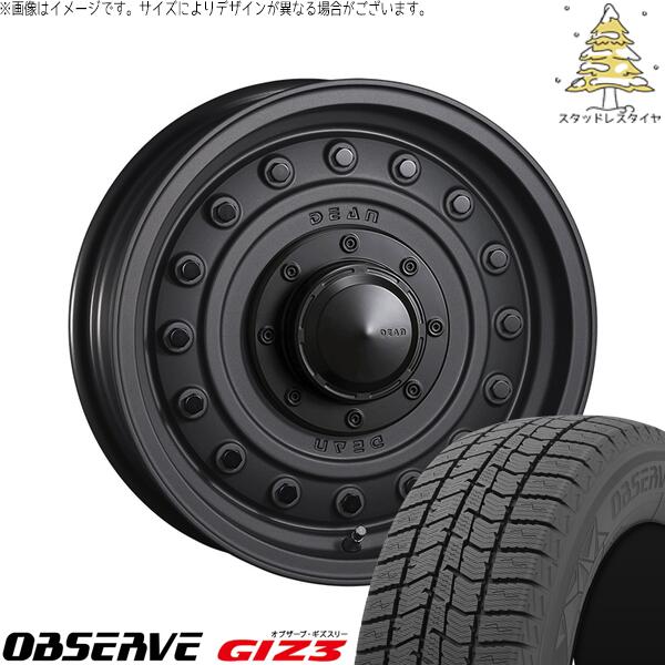 トーヨータイヤ オブザーブ ギズスリー (OBSERVE GIZ3) 205/65R16 ＋ ディーン コロラド マットチャコールブラック 16インチ 7.0J +37 5H114.3P スタッドレス・ホイール4本セット。1枚目。