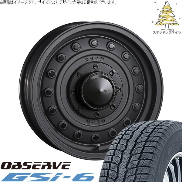 トーヨータイヤ オブザーブ Gsi-6 (OBSERVE Gsi-6) 225/70R16 ＋ ディーン コロラド マットチャコールブラック 16インチ 5.5J +20 5H139.7P スタッドレス・ホイール4本セット。1枚目。