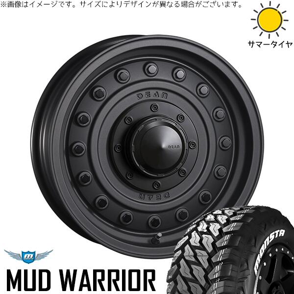 モンスタタイヤ マッドウォーリアー (MUD WARRIOR) 215/70R16 ＋ ディーン コロラド マットチャコールブラック 16インチ 5.5J +20 5H139.7P サマー・ホイール4本セット。1枚目。